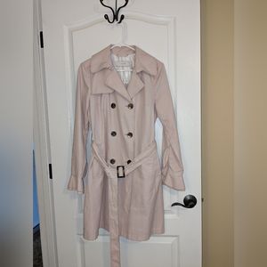 Tahari soft blush/pink trench coat